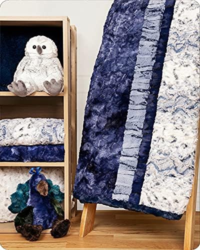 Shannon FABRICS Minky Crazy 8 True Blue Комплект за прегръдки, комплект за завивки Shannon Fabrics, CKCRAZY8SP