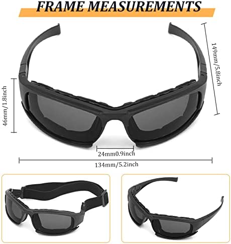 Защитни очила ALWAYSUV Очила за стрелба С защита срещу замъгляване, надраскване и ултравиолетовите, Военни очила за защита на очите