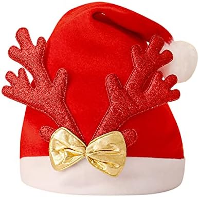 Коледна шапка WYTong Унисекс, Коледна Празнична шапка за възрастни, шапка на Дядо Коледа за партита, Коледна шапка на Дядо Коледа