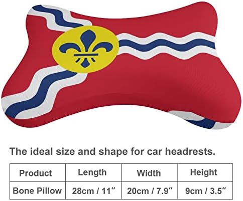 Автомобилната въздушна Възглавница за Шията Louis Flag от 2 Възглавници за главата с останалите под Формата на Костите, Възглавница