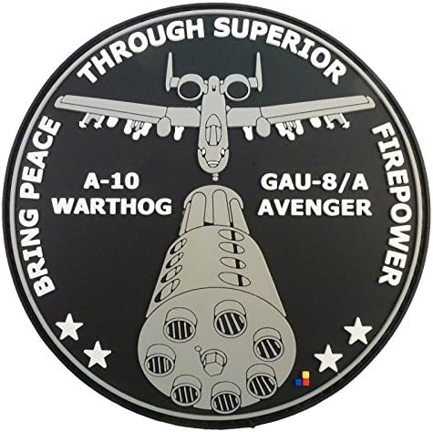 Свят благодарение на високо Огнева мощ A-10 Warthog GAU-8/Боен Дух Raider, Гумена нашивка с 3D плетене на една Кука от PVC
