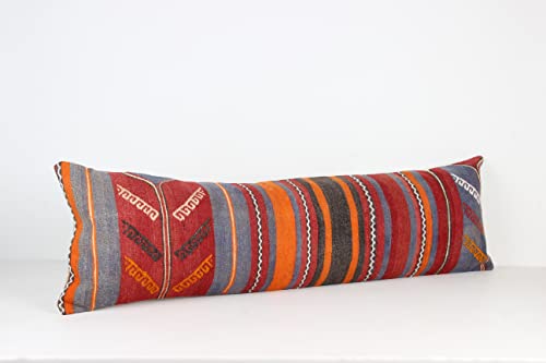 Анадолски килим калъфка 14x48 инча спално бельо, възглавници хвърли възглавницата уникален ориенталски калъфка за възглавница ръчна