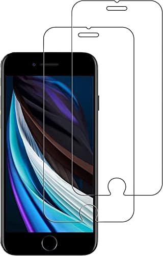 [2] Защитно фолио за екрана, съвместима с iPhone 6 / iPhone 6s, закалено стъкло твърдост 9H, кристално чисто, не се драска, без