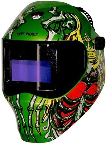 Заваряване Шлем с автоматично затъмняване Save Phace Серия от Dead King RFP 40VizI2 - Качулка заварчик с преглед от ухо до ухо,