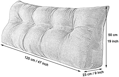 Дължина възглавници на таблата 47 Възглавницата на танкетке за четене, поддържаща облегалката, възглавници за дивана, за пълен размер