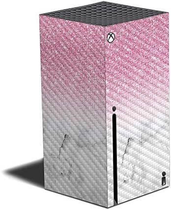 Калъф MightySkins от въглеродни влакна, който е съвместим с Xbox Series X - Абстрактен Черно | Защитно, Трайно Текстурированное