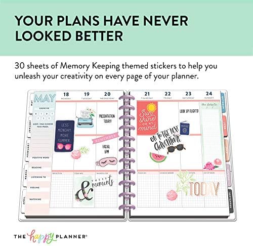 набор от стикери me & my BIG ideas Value Pack - Аксесоари за scrapbooking Happy Planner - Тема за съхраняване на паметта - Многоцветен