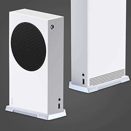 Вертикална поставка innoAura за Xbox Series S, поставка за Xbox Серия S с нескользящими крака и вградени вентилационни отвори за охлаждане (бяла)