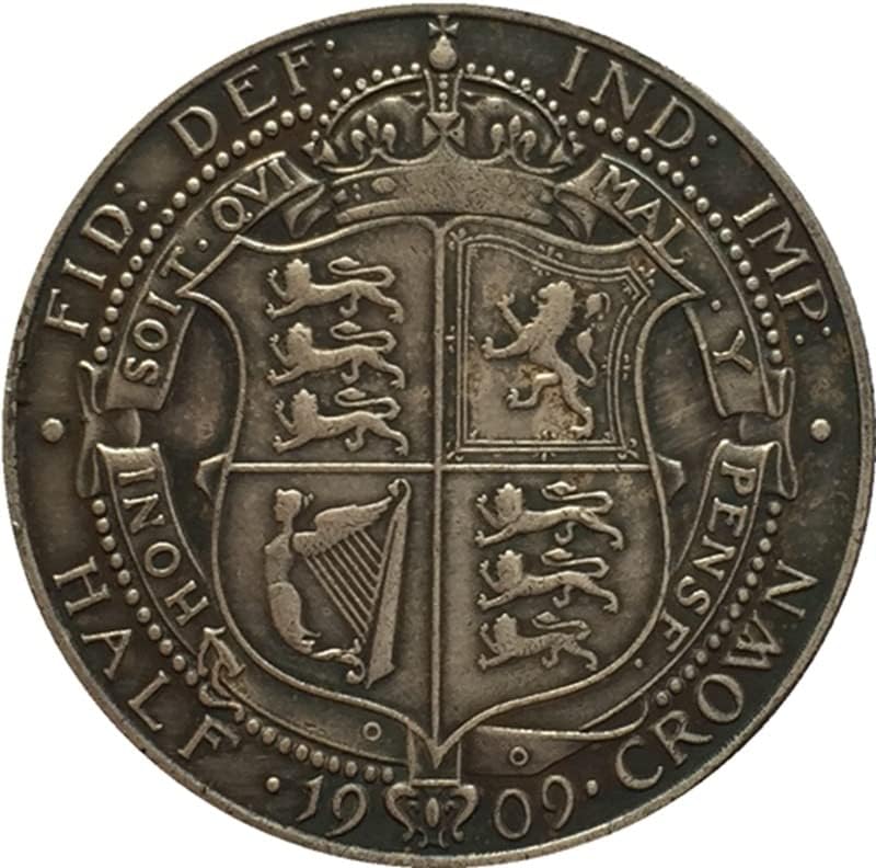 QINGFENG 3 Различни Дати Британски Едуард VII Чиста Мед сребърно покритие Монета Стара Сребърна Доларова Монета