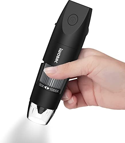 Дигитален Микроскоп Безжичен Джобен USB-Микроскопи, 50x-1000x Увеличение, HD-Лупа с фиксиран Фокус с светодиодите, Инспектиращата