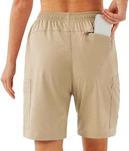 URBEST Дамски Туристически Панталони-Карго, бързо съхнещи Леки Летни къси Панталони за Жени, за Отдих, за Голф