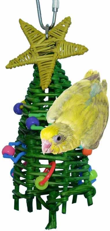 Супер Bird Creations SB872 Мини-Играчка за птици, на Коледна елха, Малък /Среден размер на Птици, 7 x 2