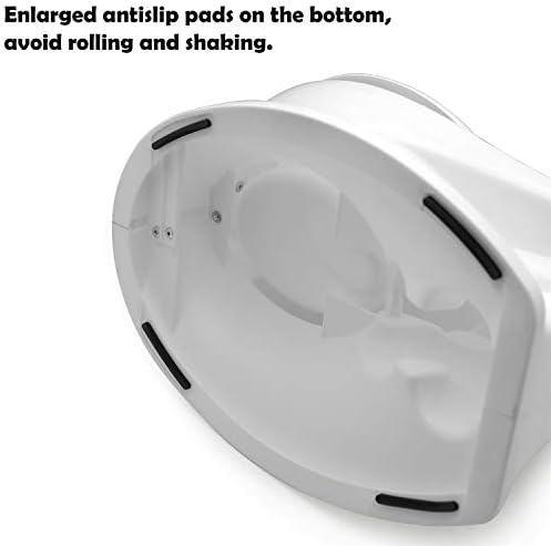 HTTMT - Тоалетна чиния за приучения към гърне с реалистична бутон на вълни и на звука за деца, Бяла (Централна притискателния отмиване) [P / N: ET-BABY004-WHITE]