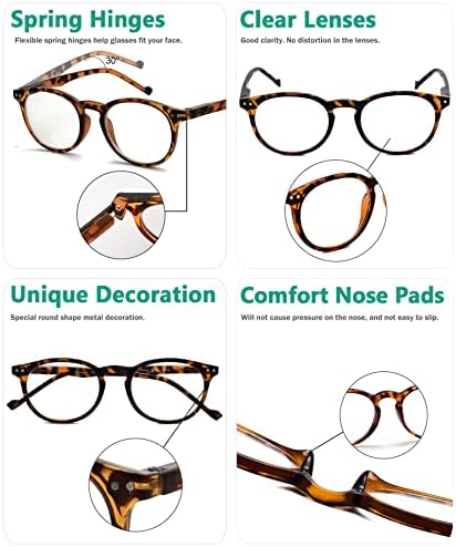 Дамски очила за четене с овална кутия пролетта панти Eyekepper + кръгли очила в черепаховой рамки 3,50 за четене за жени