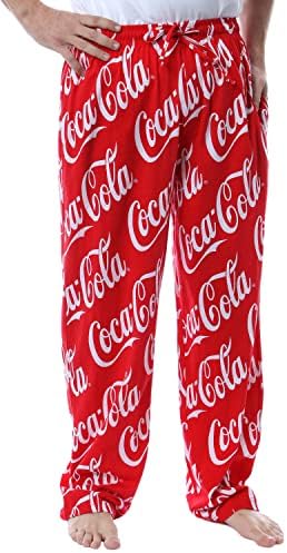 Мъжки Потници Пижамные Панталони за почивка с логото на Кока-Кола кока-кола, X-Large Tall Червен цвят