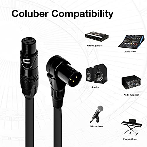 Симетричен конектор XLR кабел до правоъгълна XLR-контакт - от 0,5 метра в Зелен цвят - Професионален 3-пинов конектор за микрофон за свързване на високоговорители, аудио?