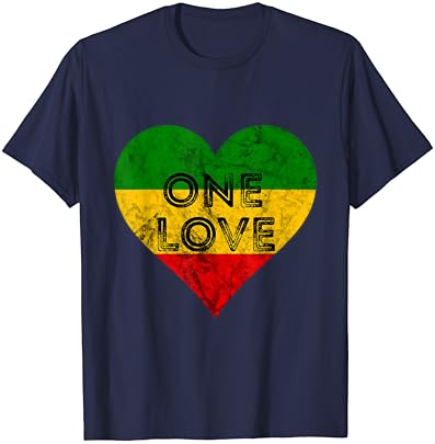Тениска Reggae Сърце One Love Rasta Reggae Music Растафарианская Ямайка