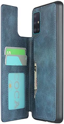 Чанта-портфейл Cavor за Samsung A51 с държач за карти, калъф от изкуствена кожа с откидывающимися отделения за карти, [Функция на