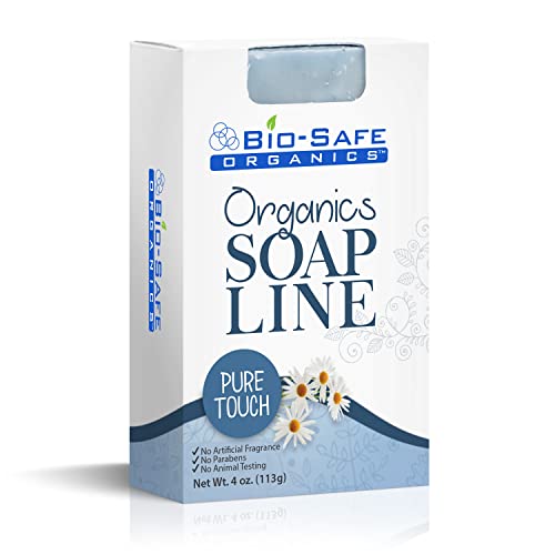Биологичното Напълно Естествена ръчно изработени сапун Pure Touch Organic Сапун-шампоан за чувствителна кожа | Луксозно и Възстановително сапун за вана | Без миризма | Отше