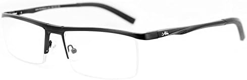 Мъжки слънчеви очила за четене оптично качество Alumni RX03 в алуминиева рамка, съвместима с RX (черно + 2,50)