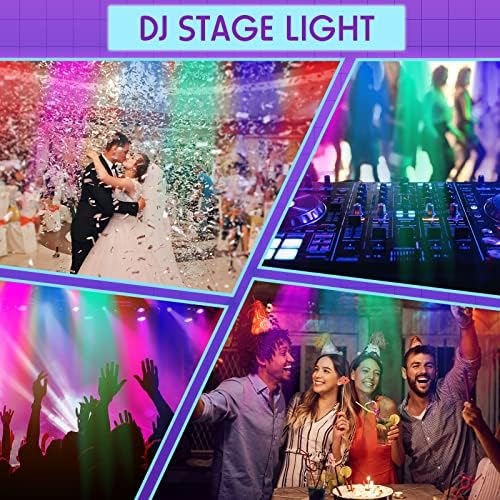3 Комплект led Par лампи DJ Stage Light 7-канален Par-осветление за сцени с дистанционно управление и управление DMX, Активируемые