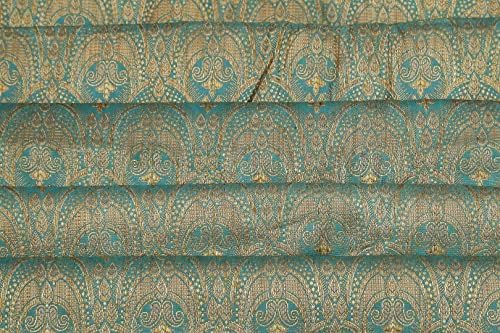 Индийската кралска етническа дизайнерски жаккардовая парчовая коприна плат за бродерия от The Yard Green