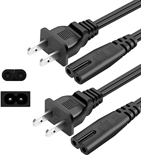 2 елемента 10A захранващ Кабел ac 4 фута за Sony PS3 Slim/PS4 Slim/PS5, Xbox Series S, Xbox Series X, Xbox One S/X Подмяна на захранващия кабел конзола