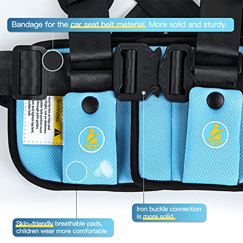 XCBYT Travel Vest Harness - Система за обезопасяване на деца за пътуване, Сгъване в самолета, Леки и Удобни възглавници за сядане, идеални за ежедневна употреба или за споделян?
