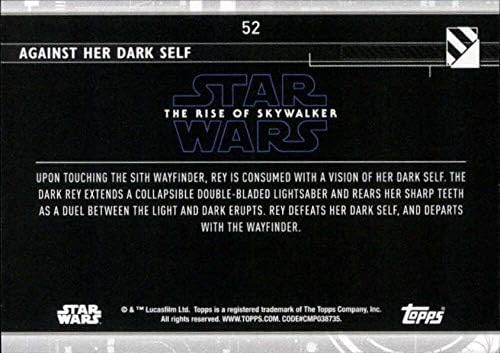 2020 Начело Star Wars The Rise of Skywalker Series 2 Сини 52 На фона На нейната търговска карти Dark Самостоятелно REY