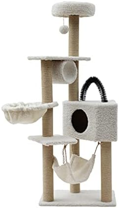 TDDGG Плюшени Етажната собственост за домашни котки Мулти-Мебели за Етажната собственост за котки от Дърво с Вързана сизалем Когтеточками