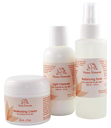 Комплект за грижа за кожата Venus Aromatherapy за нормална и суха кожа с лек почистващ препарат, Балансирующим тоник и овлажняващ