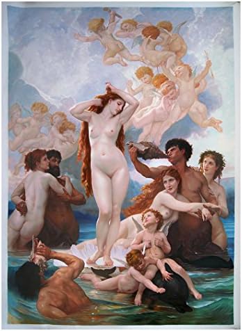 Уилям Адолф Бугро Раждането на Венера Копие на маслени картини и ръчно рисувани Голо стои в черупката на морския раковина, която