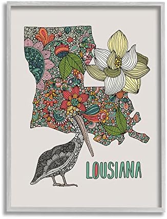 Ступелл За Разцвет Магнолия в щата Луизиана Пеликан Сложен Дизайн На стените В Рамка, Дизайн Валентина Харпър