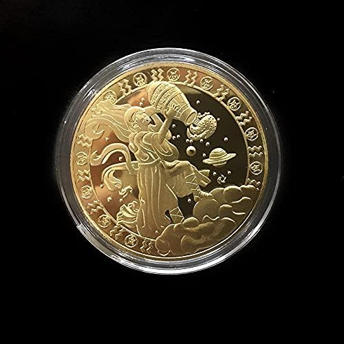 Метална Възпоменателна Монета Twelky Constellation Щастливата Златна Монета На Паметника Монета Флакон Монета Паметник