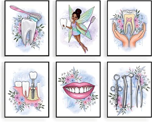 Цветни Плакати за стоматология Медицински Стенни Щампи с Анатомията на зъбите, Изкуство, Феята на Зъбките, Феята на Усмивка, Фигура