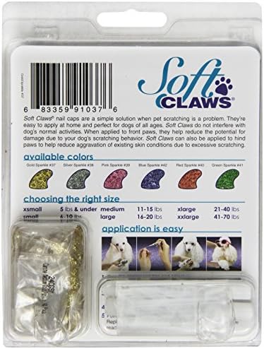 Капачки за нокти Soft Claws За кучета и Котки Take Home Kit, Среден размер, Блестящо Злато