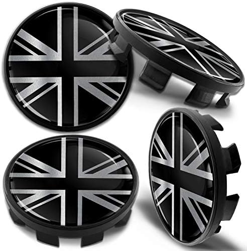 Централна ступица колела Biomar Labs® 4 x 68 мм от сплав, която е съвместима с BMW Номер на частта: 36136783536 Централните капачки Капачки с британския флаг Union Jack CB 29