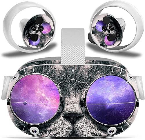 Пълна опаковка Кожи за O-culus Quest 2 Етикети Starry Cat VR2 Слушалки и Контролери Мультяшные Скинове Защитно Vinyl Стикер, Аксесоари