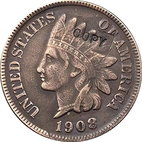 Challenge Coin 1867 Индийски Главата Центове Монета Копие Копирни колекция Подаръци Колекция от Монети