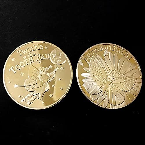 MKIOPNM Колекция от монети Възпоменателна Монета Мультяшная Пеперуда Феята на зъбките Златна Монета Златна Възпоменателна Монета