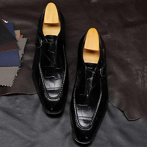 Работни обувки YUHAOTIN, Мъжки Водоустойчив бизнес мъжки кожени маратонки със стоманени пръсти в класически стил и Ежедневни обувки,
