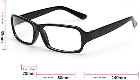 Очила в Рамки с Правоъгълна форма в ретро стил FancyG® в класически ретро стил с прозрачни Лещи, Комплект от 3 теми, Цвят 7