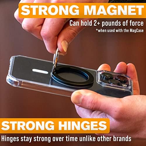Поставка за мобилен телефон Scooch и писалка за телефон [MagRing] Съвместими с MagSafe, поставка с пълна наклон, двупосочен улавяне,