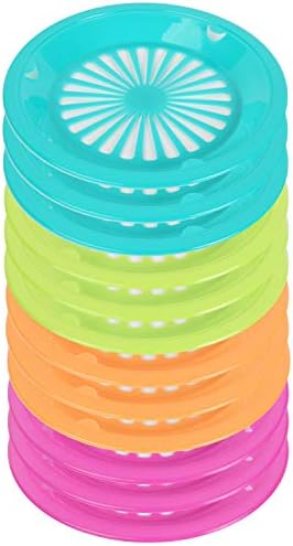За многократна употреба държачи за хартиени чинии Trenton Gifts | Комплект диаметър 12/10 см | неонови цветове