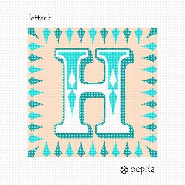 комплект за бродиране pepita: Буквата H, 10 x 10