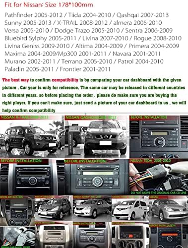 Witson Android 12 за Nissan Qashqai въз основа на 2007-2012 Tiida 2004-2011 Paladin 2005-2011 Frontier 2001-2011 Livana 2006-2010