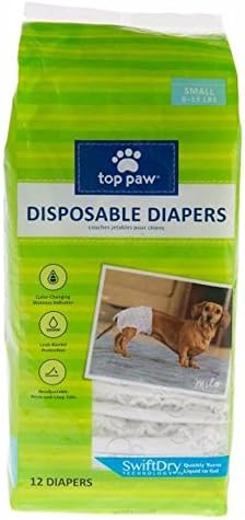 Пелени за еднократна употреба за кучета Top Paw - 12 Опаковки - Малки