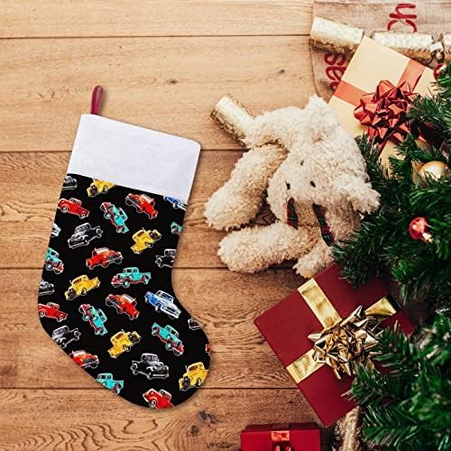 Стари Пикапи Коледни Чорапи, Чорапи с Плюшено Камина, Висящи за Домашен интериор Елхи