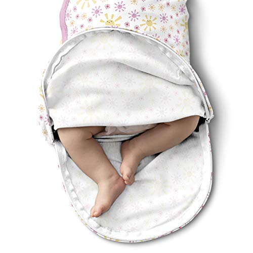 Пелените SwaddleMe Luxe Whisper Quiet – Размер Малък / среден, 0-3 месеца, 2 опаковки (Ти си моето слънце), Много мека пелените за новородени безшумна тъканната закопчалка и долнат?