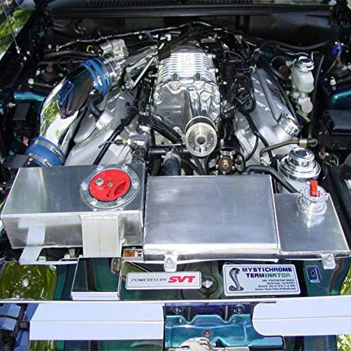 Rev9 (AT-FM96) Подмяна на алуминиева резервоара за охлаждащата течност, съвместим само с Ford Mustang 96-04 V8, Cobra, SVT, 5.0